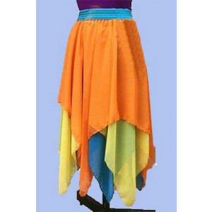 חצאית צבעונית בשלוש שכבות   