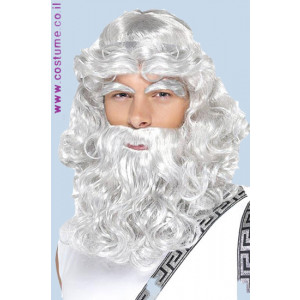 זקן לבן ופאה גלית /