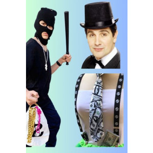 אביזרים לתחפושת זוגית- שודד איש עסקים''