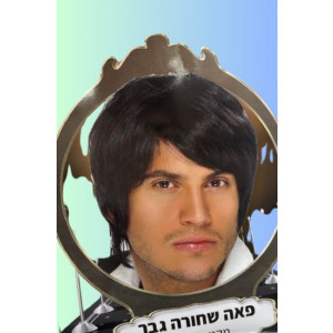 פאה שחורה גבר<