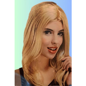 פאה חלקה בלונד ללא פוני<