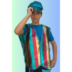 וסט פסים מטלי במידות גדולות''