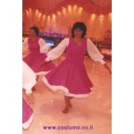 שמלה ורוד-לבן