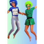 תחפושת מקורית-האיש הכחול והאיש הירוק
