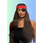 פאה שחורה פיראטית עם סרט 
